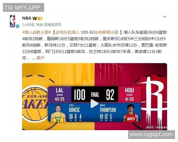 湖人对火箭激战正酣一场决定季后赛命运的关键对决即将上演